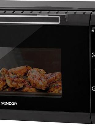 Печь электрическая sencor seo, 20л, 1650вт, механич., гриль, конвенция, черная