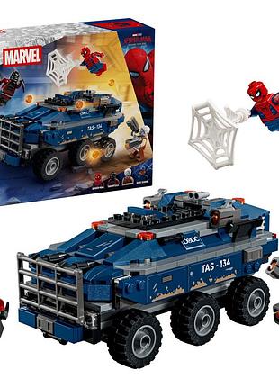 Конструктор lego super heroes переслідування людиною-павуком машини для перевезення злочинців