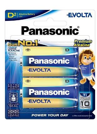 Батарейка panasonic evolta щелочная d(lr20) блистер, 2 шт