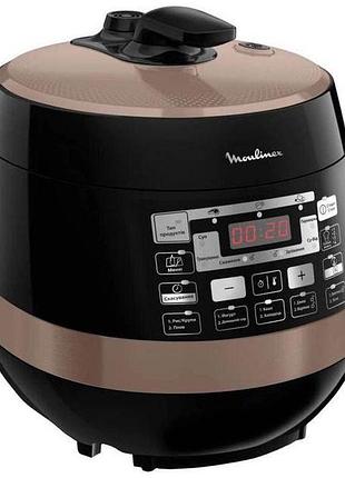 Мультиварка-скороварка moulinex quickchef, 1000вт, чаша-5л, кнопкове керування, пластик, чорний