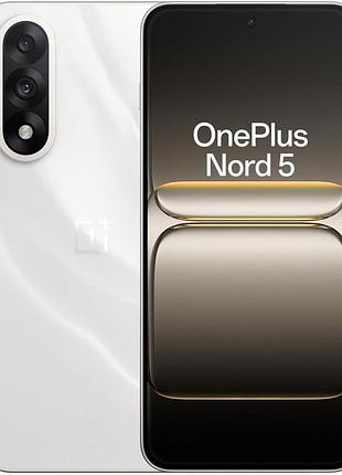 Смартфон oneplus nord 5 5g6.83" 8/256гб, 2sim, 5200ма•год, білий