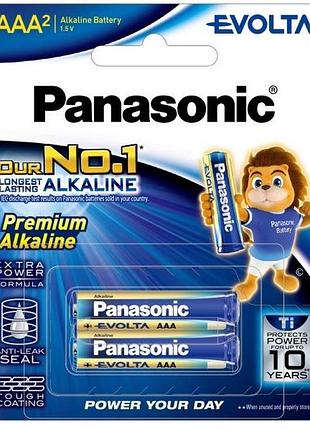 Батарейка panasonic evolta щелочная aaa блистер, 2 шт