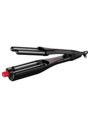 Плойка rowenta karl lagerfeld waves addict hair waver, для волн, >230вт, темп.режимов-6, 120-210с, вращения, керамика, черный