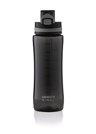 Бутылка для воды ardesto purity, 800мл, пластик, черный