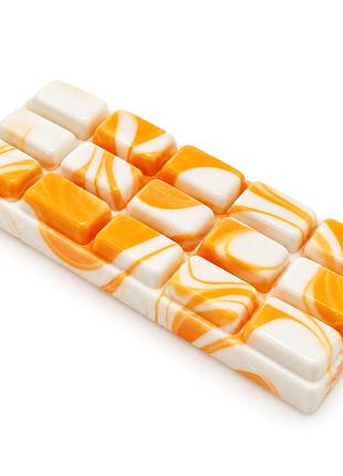 Детский сквиш-антистресс шоколад мраморный sqchoko-113-orange размер 15,7х7х1,7 см