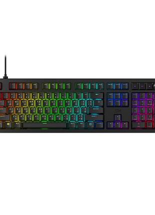 Клавиатура механическая hyperx alloy rise 106key, red, usb-a, en/ua, rgb, черный