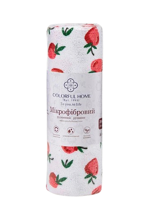 Салфетки в рулоне ягода 20 штук 25*25 см из микрофибры colorful home 515-14-60j
