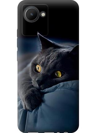 Чохол силіконовий на телефон realme c30 димчастий кіт "825u-2700-58250"