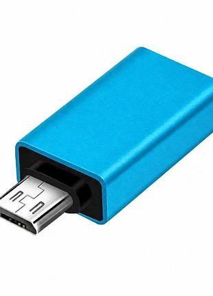 Otg перехідник micro-usb - usb 3.0 адаптер синій