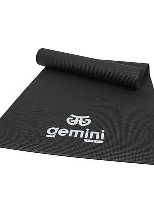 Коврик для фитнеса и йоги pvc gemini sport pvcy-6bk 173см 61см 6мм черный