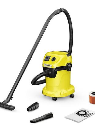 Пилосос karcher wd 3 p v-17/4/20 господарський, 1000 вт, 17л, 4м, 4.858 кг