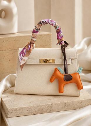 Hermès kelly 20 twilly white
