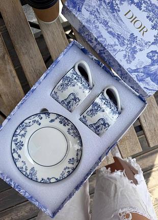 Набор чашек dior blue