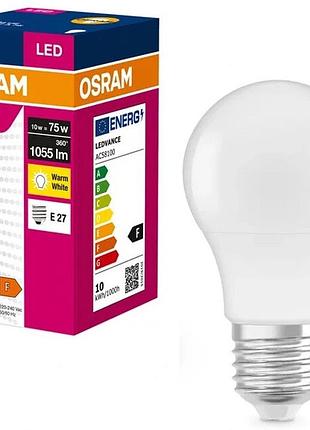 Лампа osram led e27 10вт 1055лм 3000к a75 3