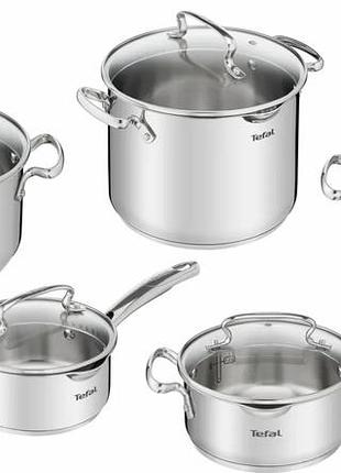 Набір посуду tefal duetto plus, 10предметів, нержавіюча сталь, скло