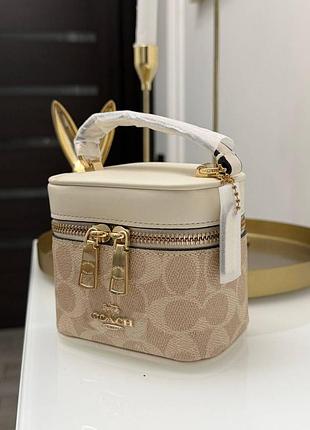 Coach ava crossbody beige milk gold