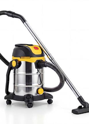 Пилосос професійний 2e powerclean 20s 1200вт 17кпа контейнер 20л розетка 220в/2000вт вологе/сухе прибирання функція повітродувки