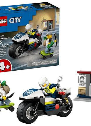 Конструктор lego city пасхи на полицейском мотоцикле