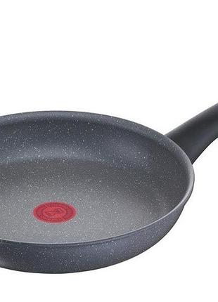 Сковорода tefal healthy chef, 24см, покрытие titanium mineralia+, алюм., индукция, thermo-spot, мрамор