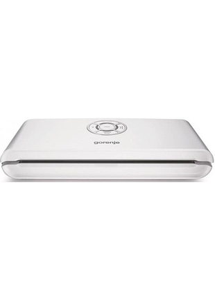 Вакууматор gorenje для пакетів, 120вт, 300мм, електронне, +10 пакетів, пластик, білий