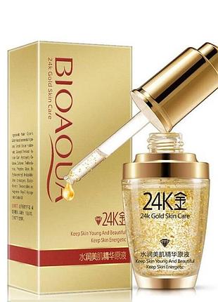 Сыворотка для лица с гиалуроновой кислотой и золотом 24k bioaqua 24k gold skin care (30мл)