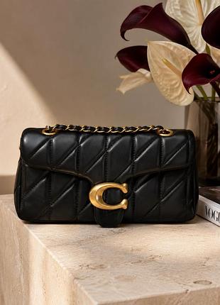 Coach tabby shoulder bag black gold