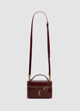 💎 saint laurent gaby vanity lacquered leather shoulder bag red