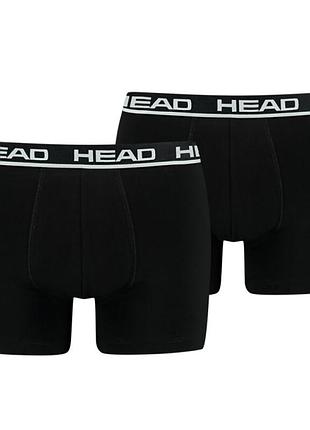 Универсальные боксеры head basic boxer в черном цвете, 2 шт.