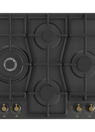 Варочная поверхность gorenje газовая, 60см, чугун, черный