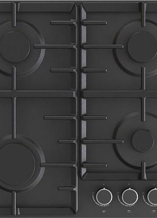 Варочная поверхность gorenje газовая, 60см, чугун, черный