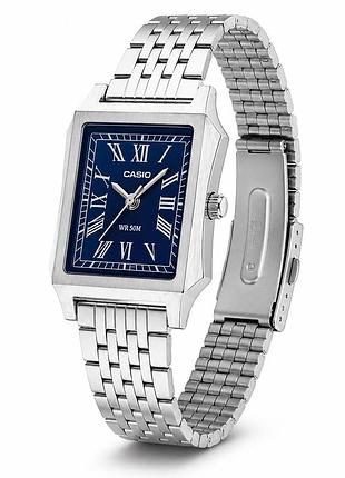 Женские часы casio ltp-b190d-2b с синим циферблатом и стальным браслетом