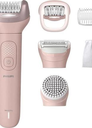 Эпилятор philips series 9000 дисковый, аккумул, пинцет.-32, влаж.+сух, насадок-4, футляр, розовый