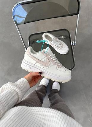 Белые кроссовки унисекс nike air force 1 low luxe white beige х найк эйр форс 40