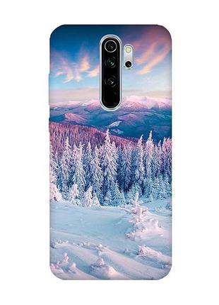 Чехол на xiaomi redmi note 8 pro зимние горы (принт 163)