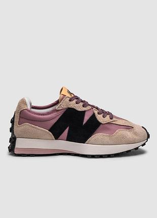 Женские розовые кроссовки new balance 327 rosewood licorice х нью беланс 40