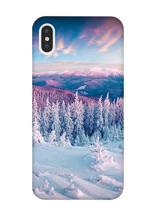 Чехол на iphone xs max зимние горы (принт 163)