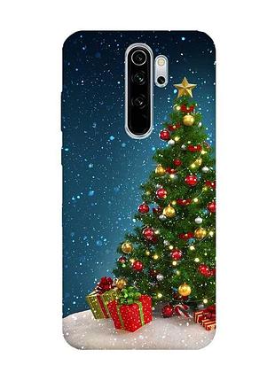 Чехол на xiaomi redmi note 8 pro ёлка с подарками (новогодний принт 159)