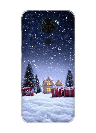 Чохол на xiaomi redmi note 9 святковий вечір (новорічний принт 165)