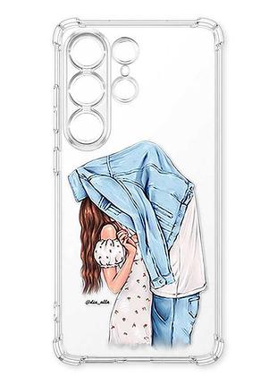 Чехол с утолщёнными углами на samsung galaxy s26 ultra поцелуй (принт 33)