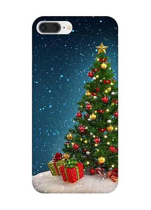 Чехол на iphone 7 plus/8 plus :: ёлка с подарками (новогодний принт 159)