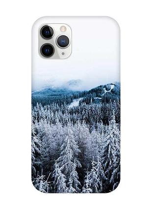 Чехол на iphone 11 pro max :: зимний лес (принт 164)