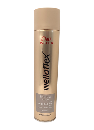 Лак для волос wellaflex блеск и суперсильная фиксация 250 мл.