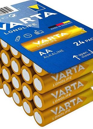 Батарейка varta longlife щелочная aa блистер, 24 шт
