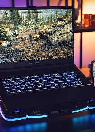 Подставка для ноутбука 2e gaming cpg-011, до 17.3", 1xusb-a, 1xusb-c, lcd, rgb, черный 6