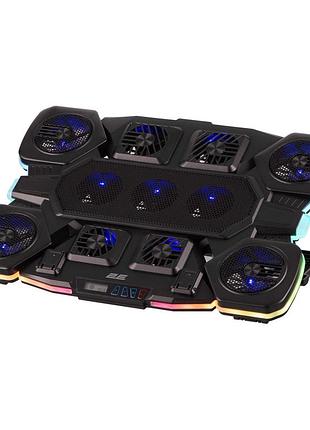 Подставка для ноутбука 2e gaming cpg-011, до 17.3", 1xusb-a, 1xusb-c, lcd, rgb, черный 8