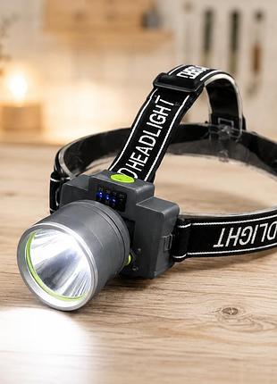 Ліхтарик налобний m 3 pro / ліхтар акумуляторний ukc / led світильник налобний на usb type-c