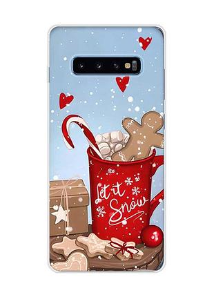 Чехол на samsung galaxy s10 plus :: какао с пряниками (принт 191)