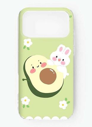 Чехол на iphone 17 pro max авокадо и зайчонок (принт 311)