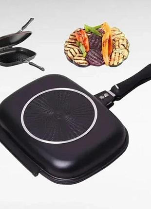 Гриль сковорода 32 см double grill pan grandberg