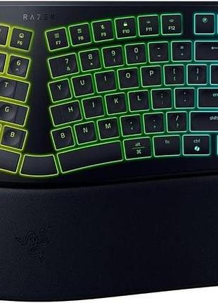 Клавиатура мембранная razer pro type ergo, 118key, usb-a/wl/bt, en, rgb, черный